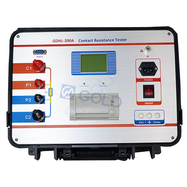 GDHL 100A, 200A, 400A Circuit Breaker Mawasiliano Resistance Tester, Tester Resistance Resistance Tester