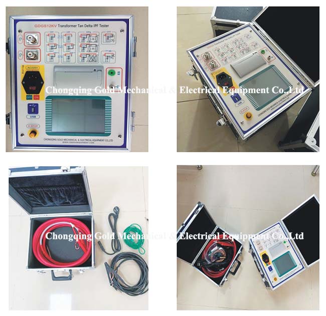 GDGS 12KV Transformer Tan Delta IPF Insulation Power Factor Tester Tayari kwa Usafirishaji