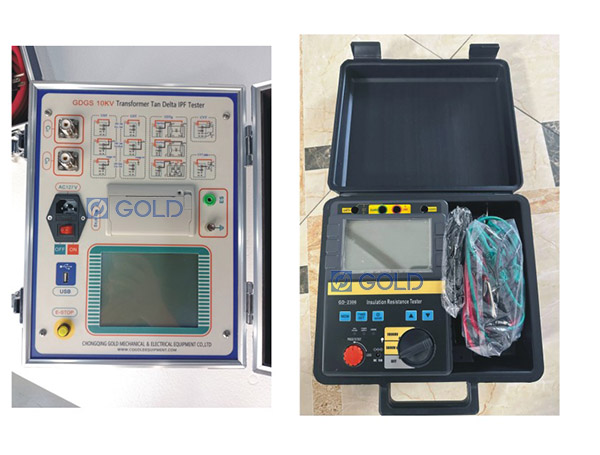 GDGS 10KV Vidokezo vya Nguvu ya Insulation na GD-23306 10kv Insulation Resistance Tester ziko tayari kusafirisha