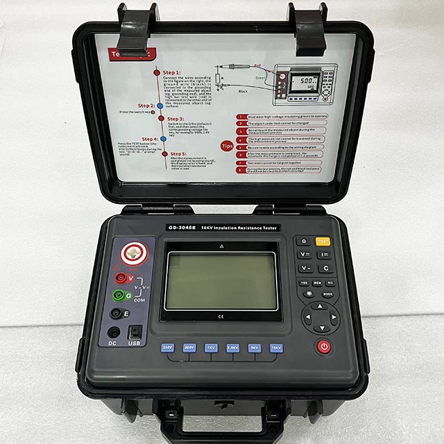 Mtihani wa GD-3045E Transformer Polarization Index 5KV 10KV Upinzani wa Insulation Meter Megohmmeter 